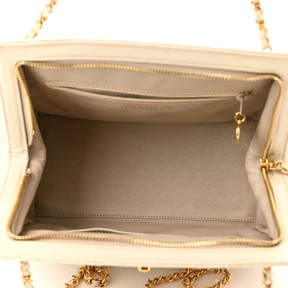 Chanel Caviar Quilted Small Chain Shoulder Bag White 5 of 13