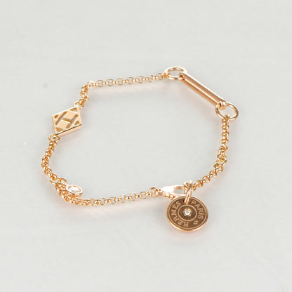 Hermes 18K Rose Gold Diamond Gambade Bracelet SH 3 of 6
