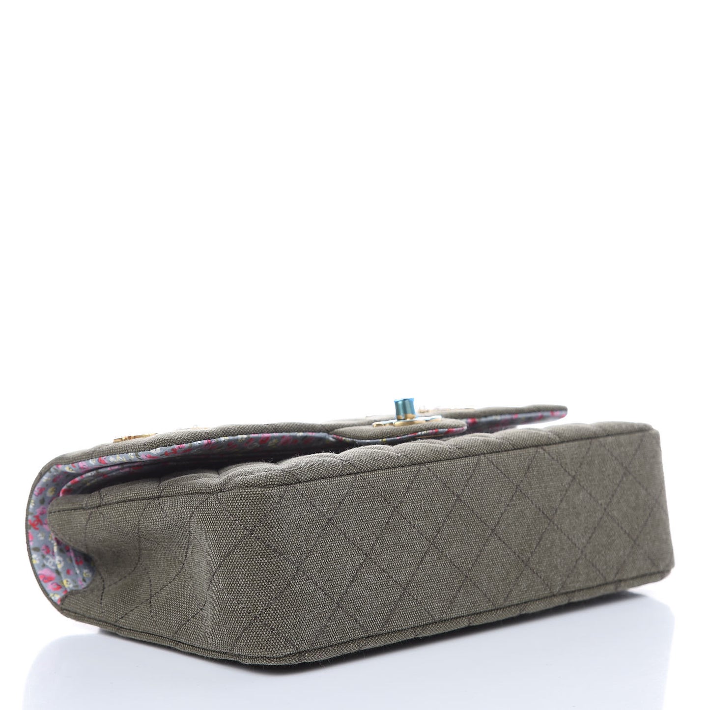 Toile Quilted Medium Cuba Double Flap Khaki