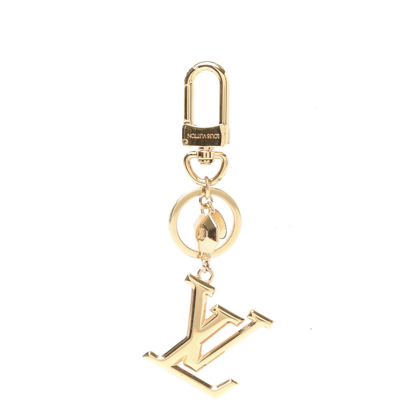 LV Facettes Bag Charm Key Holder Gold