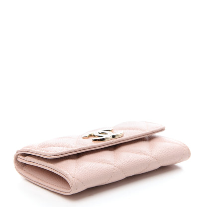 Chanel Caviar Quilted Flap Card Holder Light Pink 4 of 8
