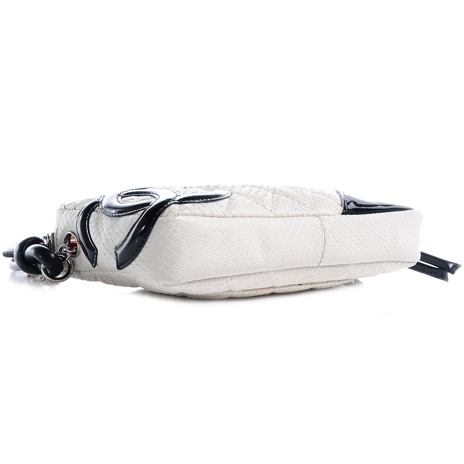 Chanel Python Cambon CC Pochette Black White 4 of 8