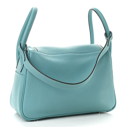 Hermes Taurillon Clemence Lindy 26 Bleu Saint Cyr 3 of 9