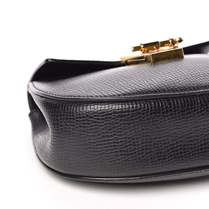 Chloe Grained Calfskin Lambskin Mini Bi-Color Drew Shoulder Bag Black Powder Beige 9 of 12