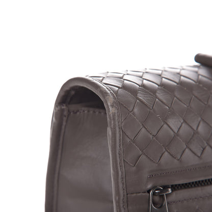 Bottega Veneta Light Calf Intrecciato Briefcase Steel 8 of 13