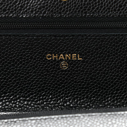 Chanel Caviar Quilted Wallet On Chain WOC Black 6 of 12