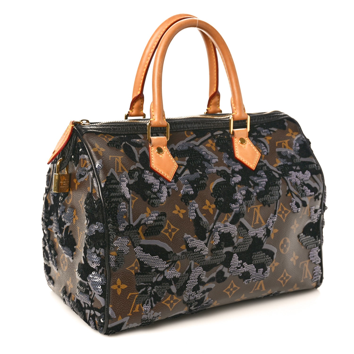 Louis Vuitton Monogram Fleur De Jais Sequins Speedy 30 3 of 11