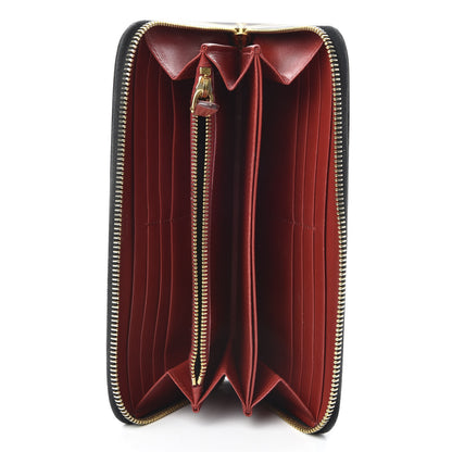 Prada Vitello Shine Zip Around Wallet Black 5 of 8