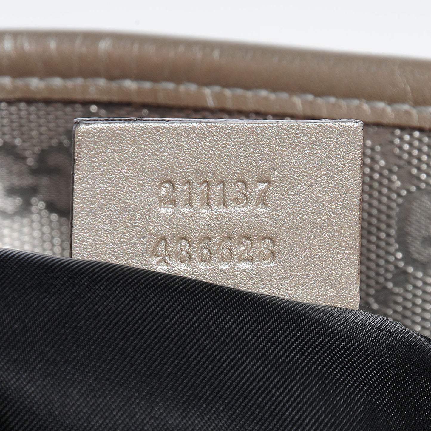 Imprime Monogram Medium Zippered Shopping Tote Silver