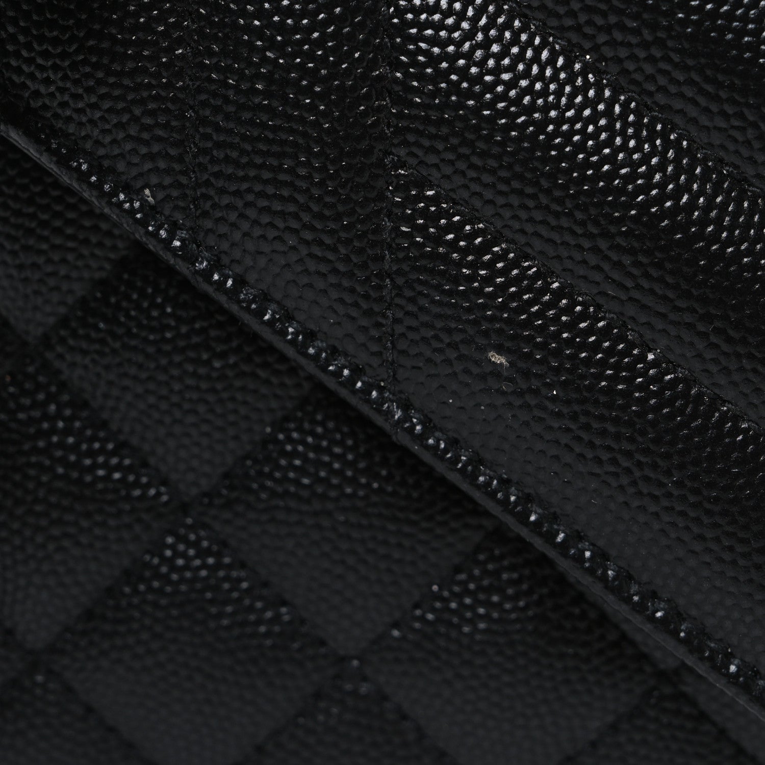 Saint Laurent Grain De Poudre Textured Mixed Matelasse Triquilt Small Monogram Monochrome Satchel Black 10 of 11