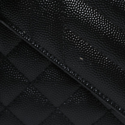 Saint Laurent Grain De Poudre Textured Mixed Matelasse Triquilt Small Monogram Monochrome Satchel Black 10 of 11