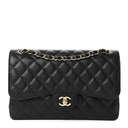 Chanel Caviar Quilted Jumbo Double Flap Black 1 of 10