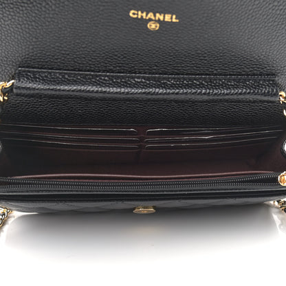 Chanel Caviar Quilted Wallet On Chain WOC Black 5 of 10