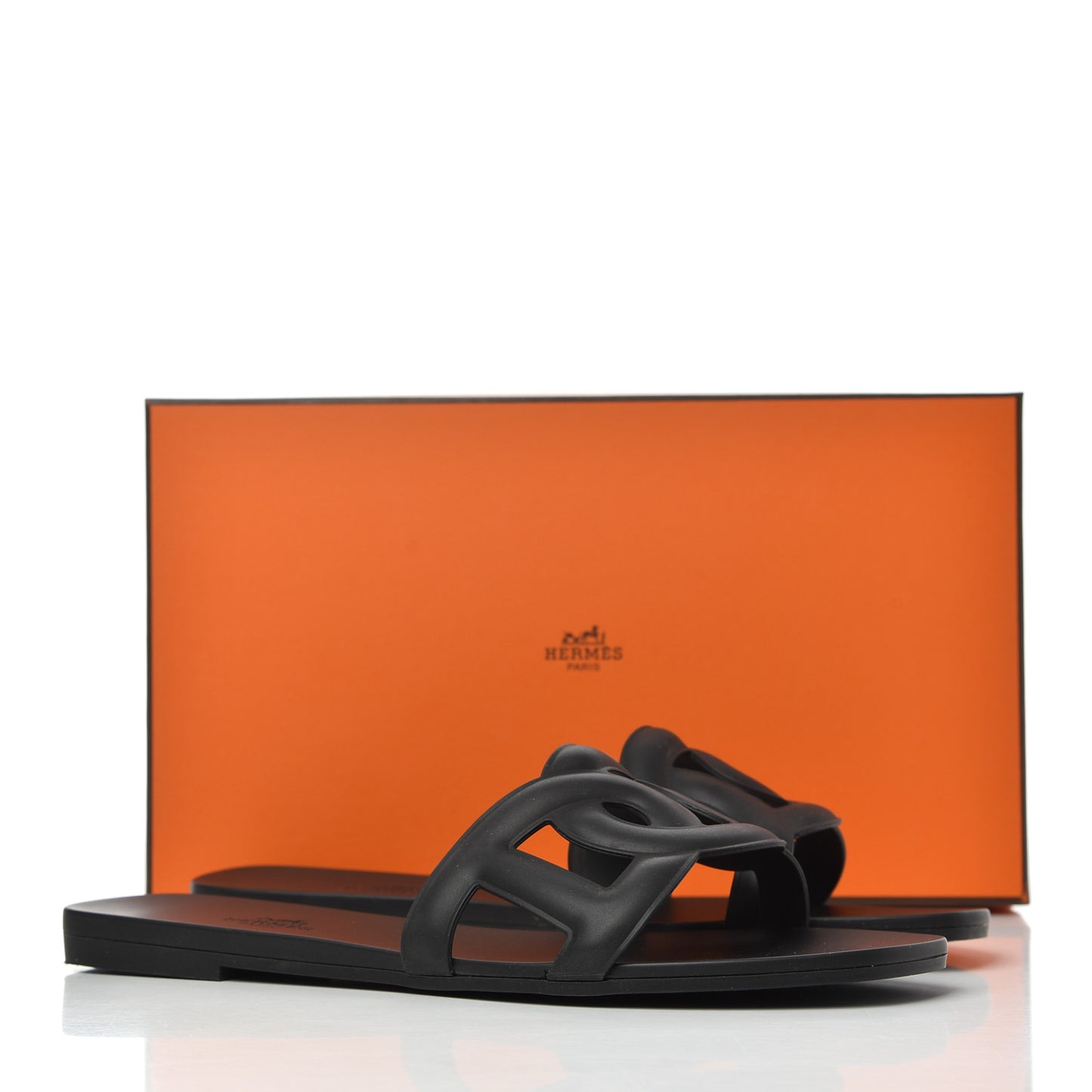 Rubber Aloha Sandals 39 Black