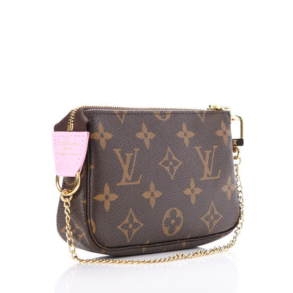 Louis Vuitton Monogram 2016 Christmas Animation Mini Pochette Accessories Rose Ballerine 3 of 7