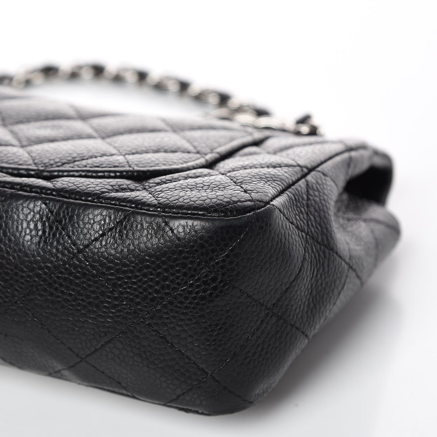 Caviar Quilted Mini Rectangular Flap Black
