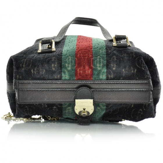 Velvet Horsebit Embossed Treasure Boston Black