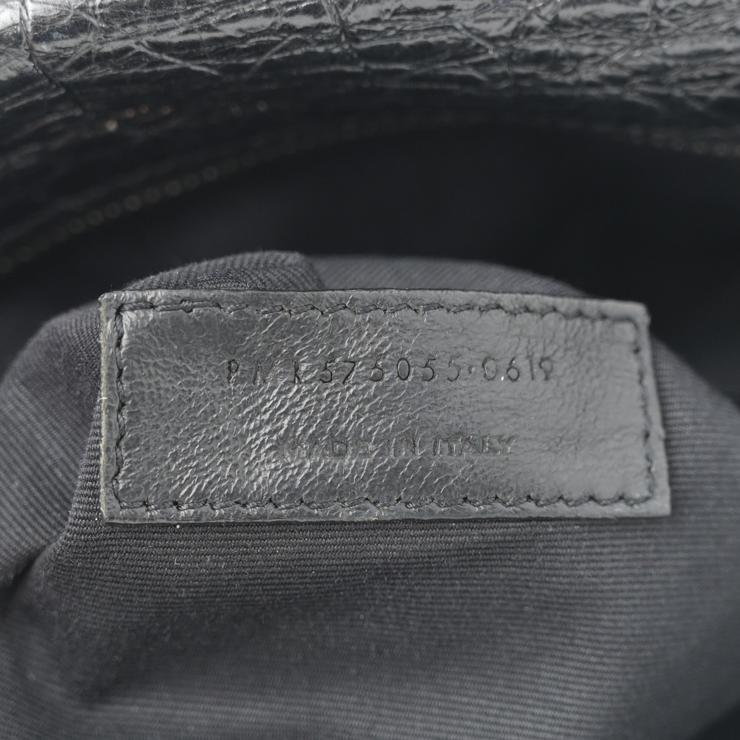 Saint Laurent Crinkled Calfskin Matelasse Monogram Large Niki Chain Satchel Black 7 of 12