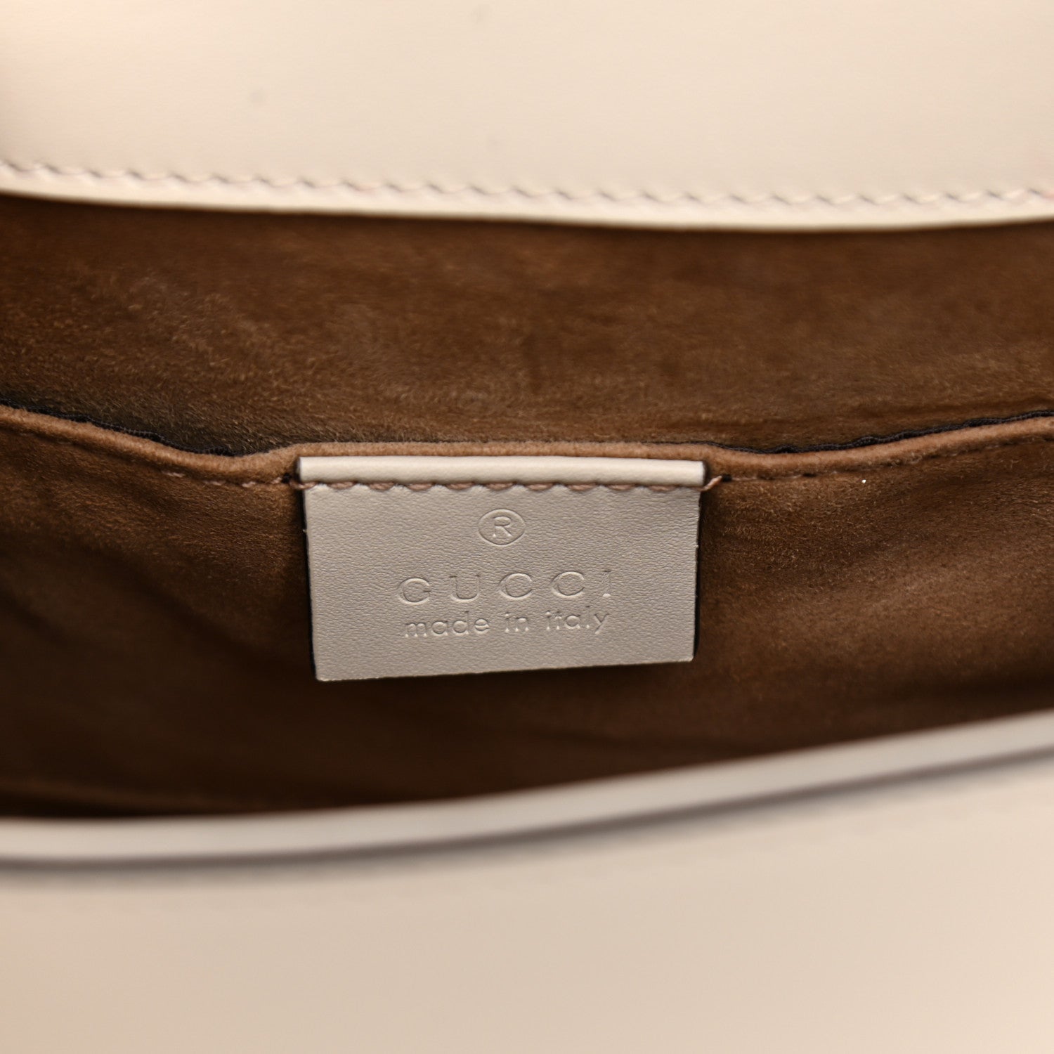 Gucci Calfskin Mini Sylvie Chain Shoulder Bag White 6 of 10