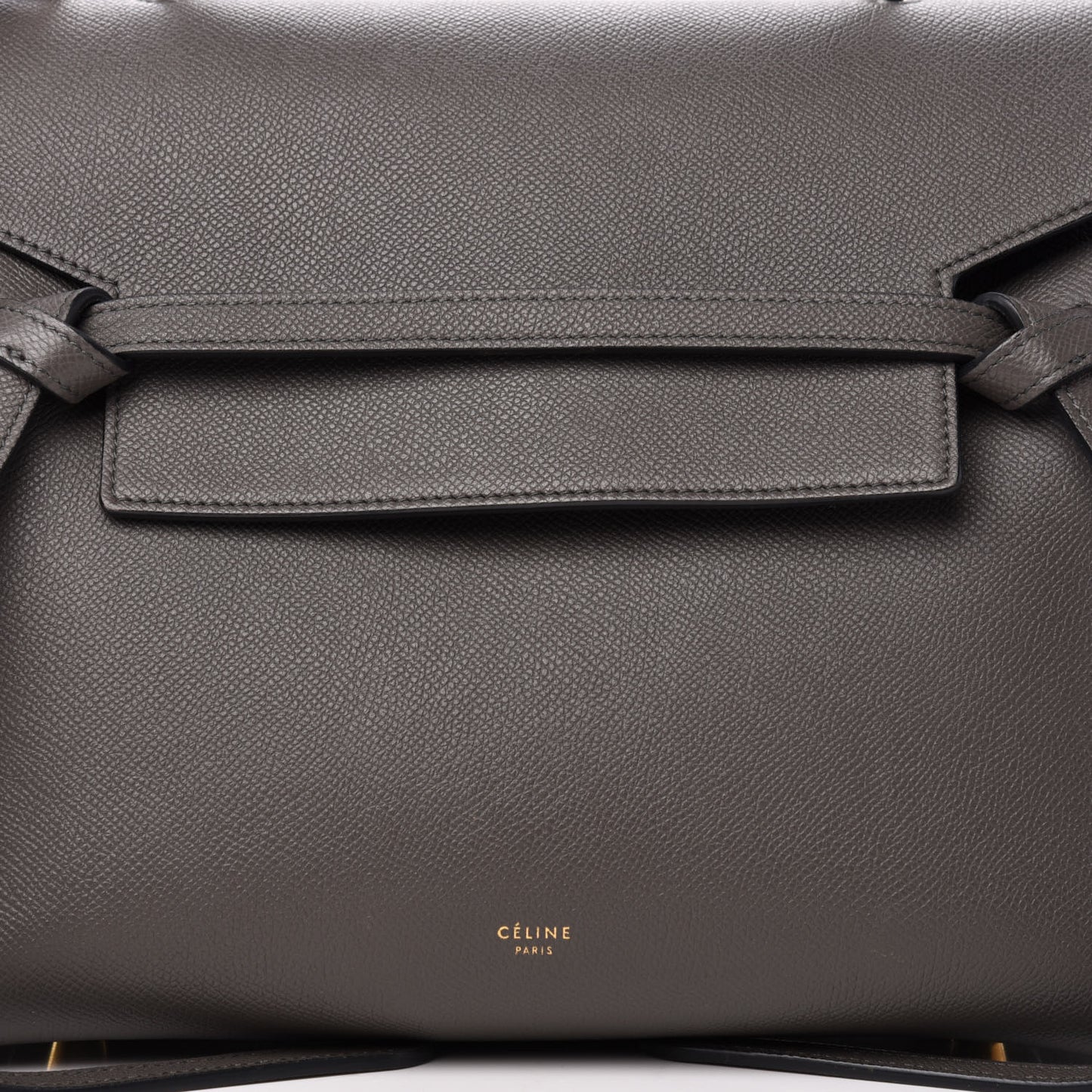 Grained Calfskin Mini Belt Bag Grey