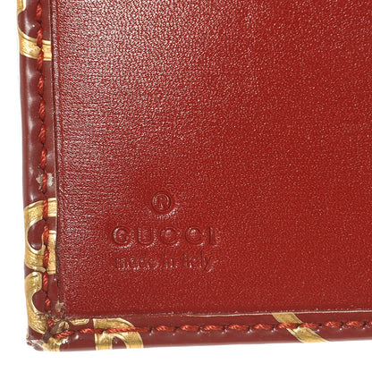 Gucci Patent GG Valentine GG Pierce French Flap Wallet Red Gold 6 of 6