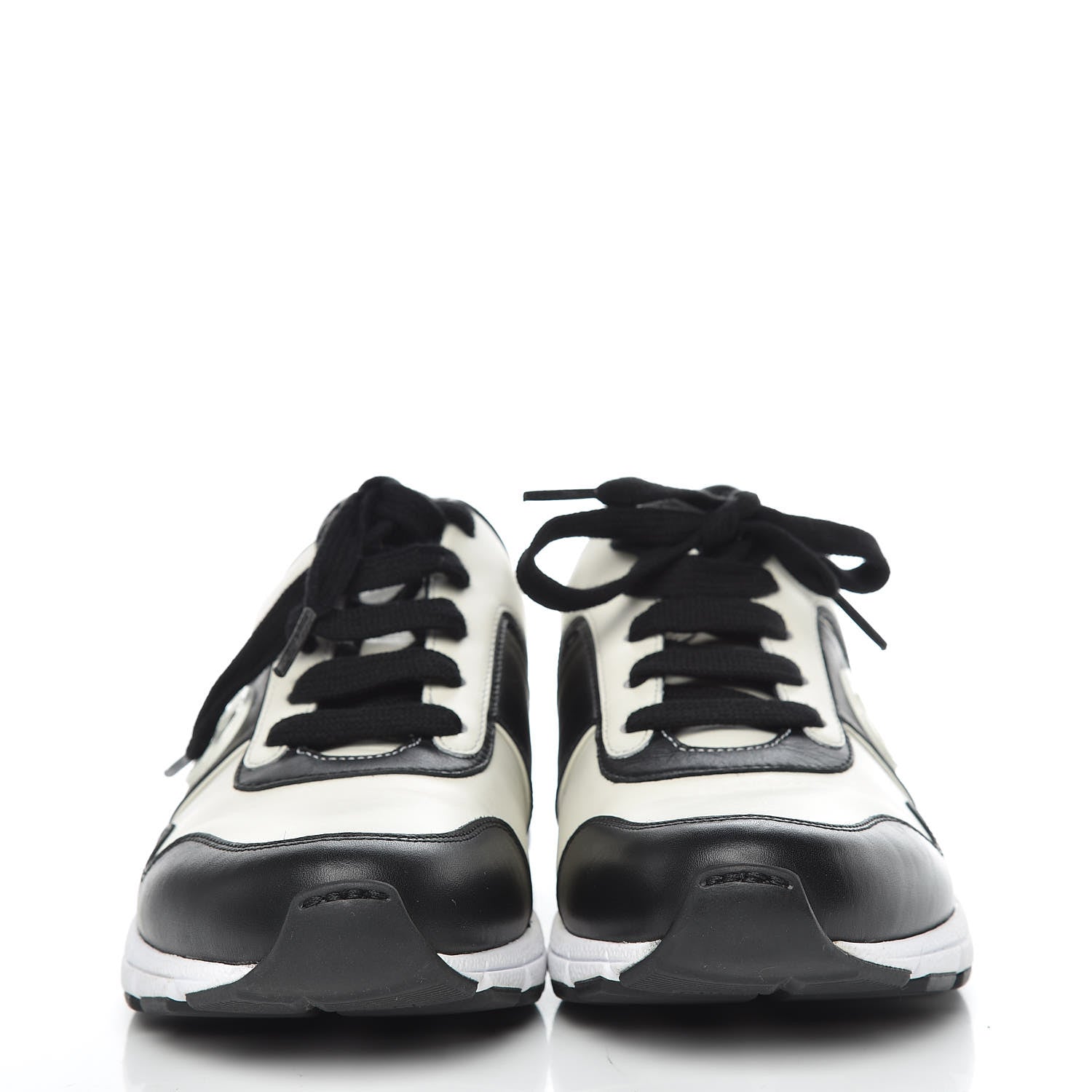 Gucci Calfskin Womens Interlocking G Sneakers 39 Black White 2 of 17