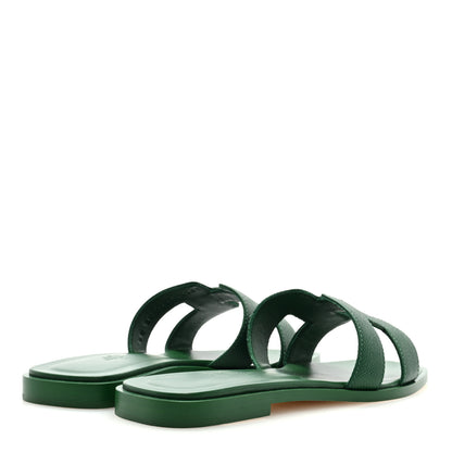 Hermes Epsom Oran Sandals 36.5 Vert Cactus 4 of 8