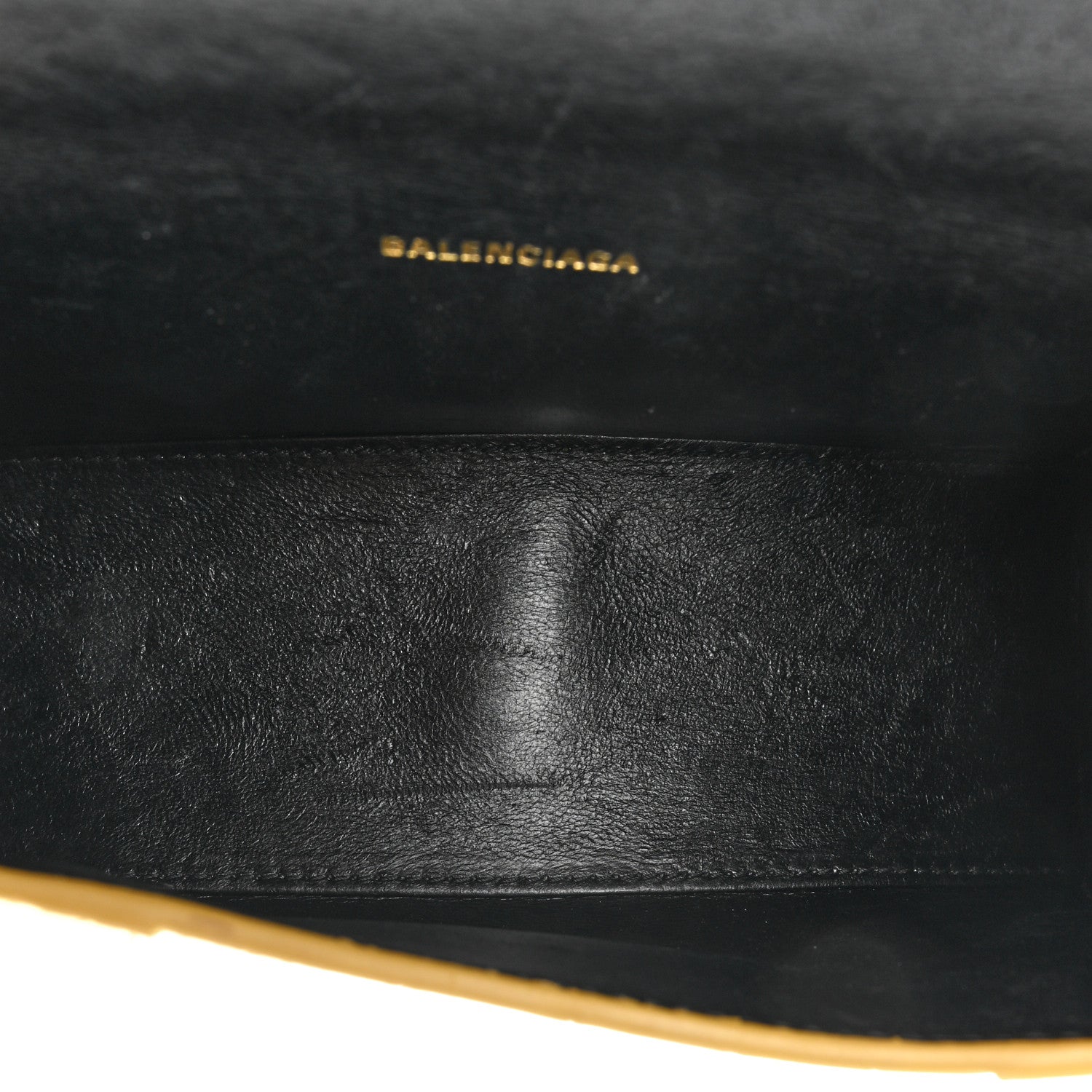 Balenciaga Metallic Calfskin Crocodile Embossed Hourglass Top Handle Bag XS Gold 5 of 16