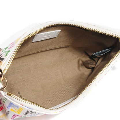 Fendi Zucchino Spalmati FF Multicolor Pochette White Multicolor 5 of 9