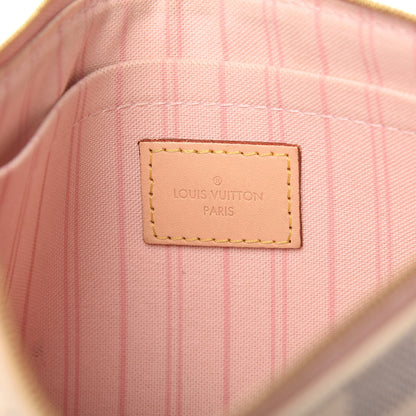 Louis Vuitton Damier Azur Neverfull MM GM Pochette Rose Ballerine 10 of 16