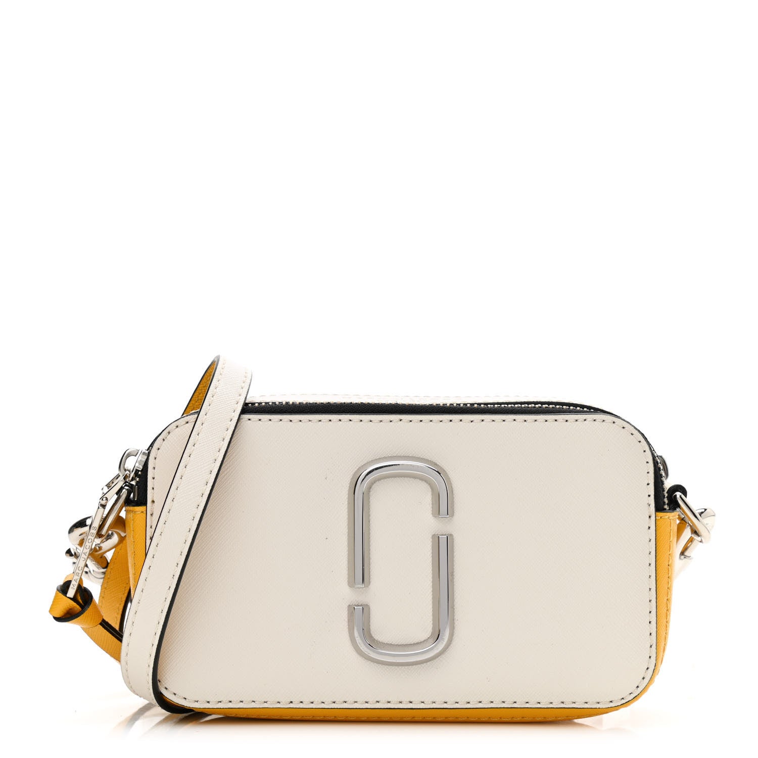 Marc Jacobs Saffiano Small Snapshot Camera Bag White Yellow 1 of 11