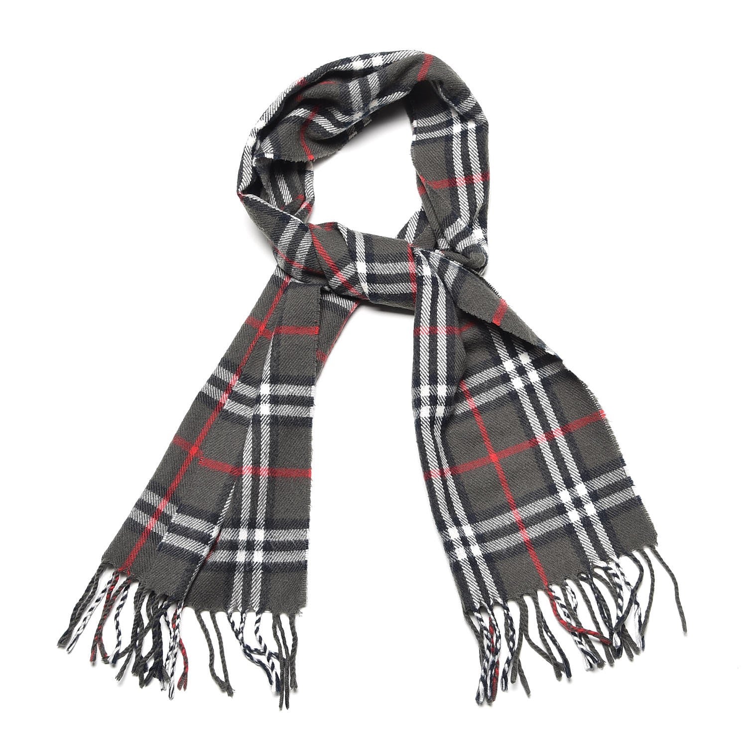 Burberry Wool Giant Check Scarf Grey 1 of 4