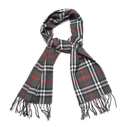 Burberry Wool Giant Check Scarf Grey 1 of 4