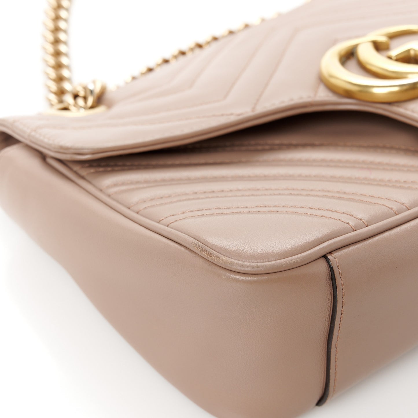 Calfskin Matelasse Small GG Marmont Shoulder Bag Porcelain Rose
