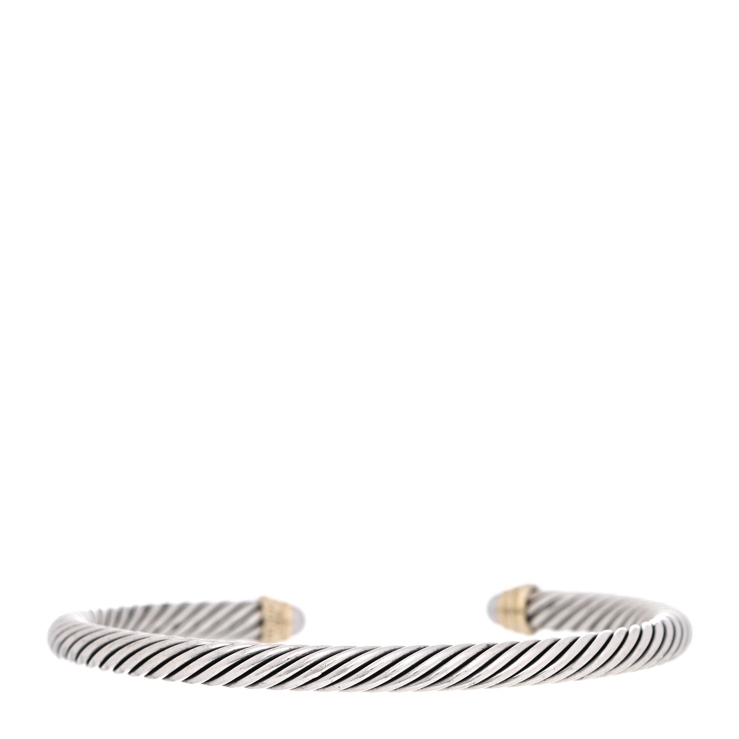 David Yurman Sterling Silver 14K Yellow Gold Pearl 5mm Cable Classics Petite Color Bracelet 3 of 5