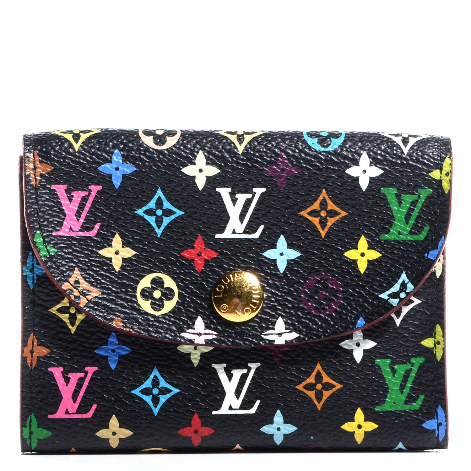 Louis Vuitton Monogram Multicolor Business Card Holder Black Grenade 1 of 8