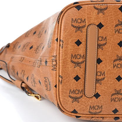 MCM Visetos Large Liz Reversible Shopper Tote Cognac 14 of 17