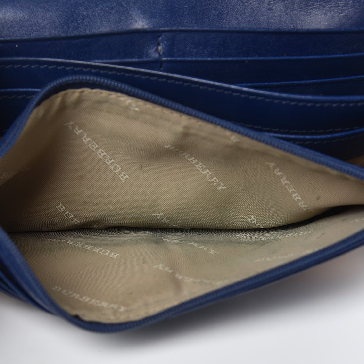 Burberry Supernova Check Penrose Continental Wallet Blue 6 of 16