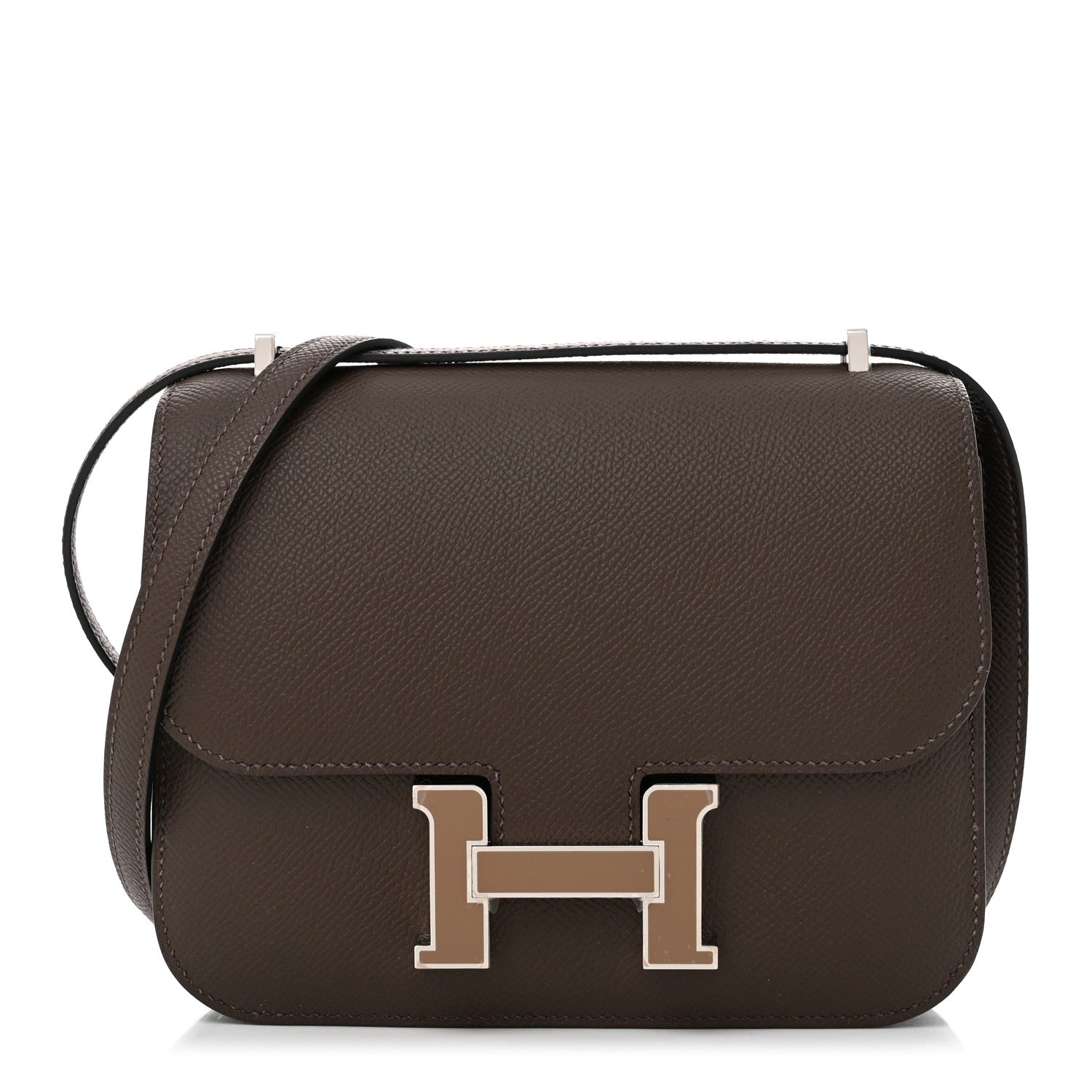 Hermes Epsom Enamel Constance 18 Ecorce Gris Asphalte 1 of 12