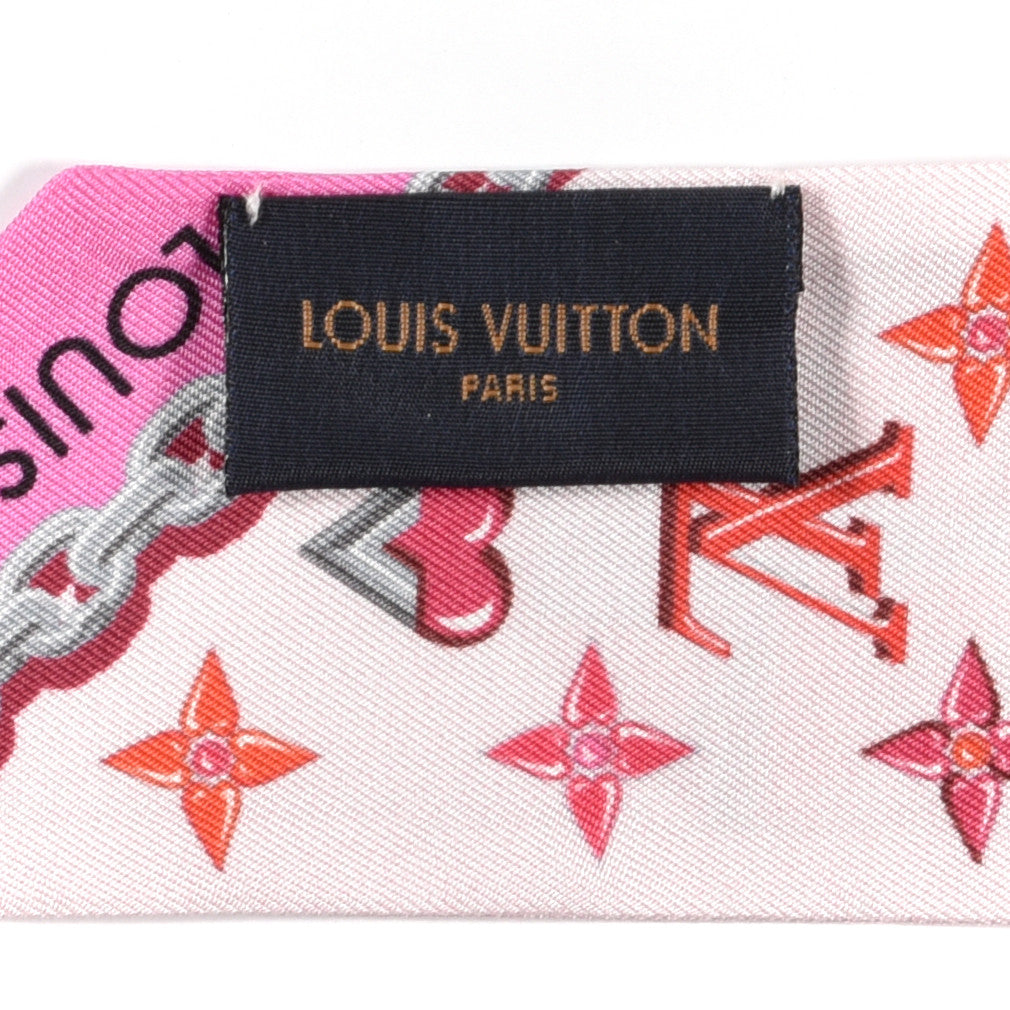 Silk Lucky Monogram BB Bandeau Rose Pop