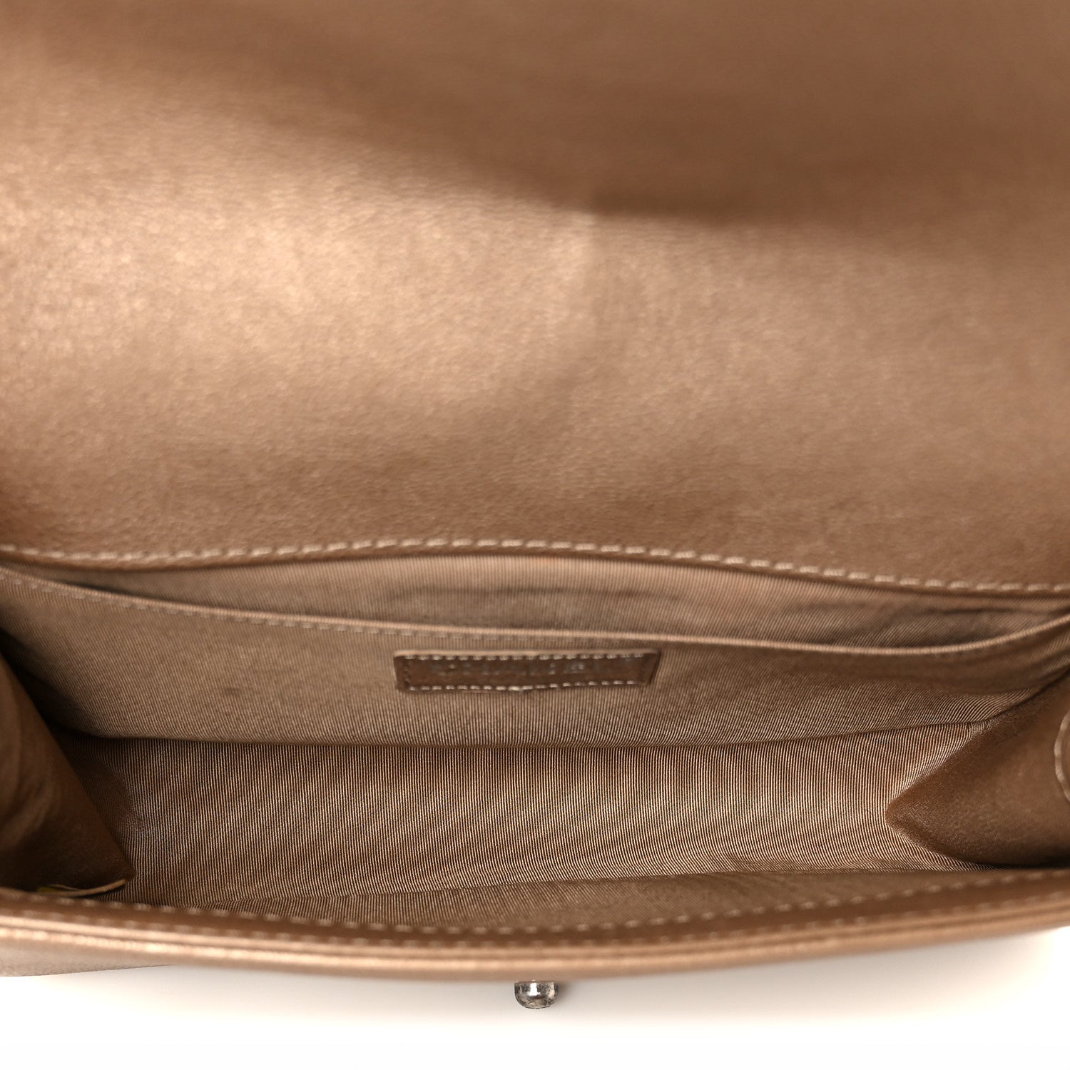 Chanel Metallic Calfskin Quilted Medium Boy Flap Taupe 5 of 11