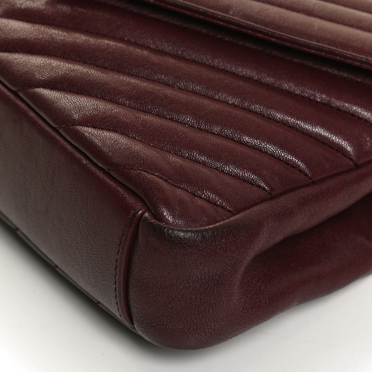 Sheepskin Matelasse Chevron Monogram Medium College Bag Rouge Legion