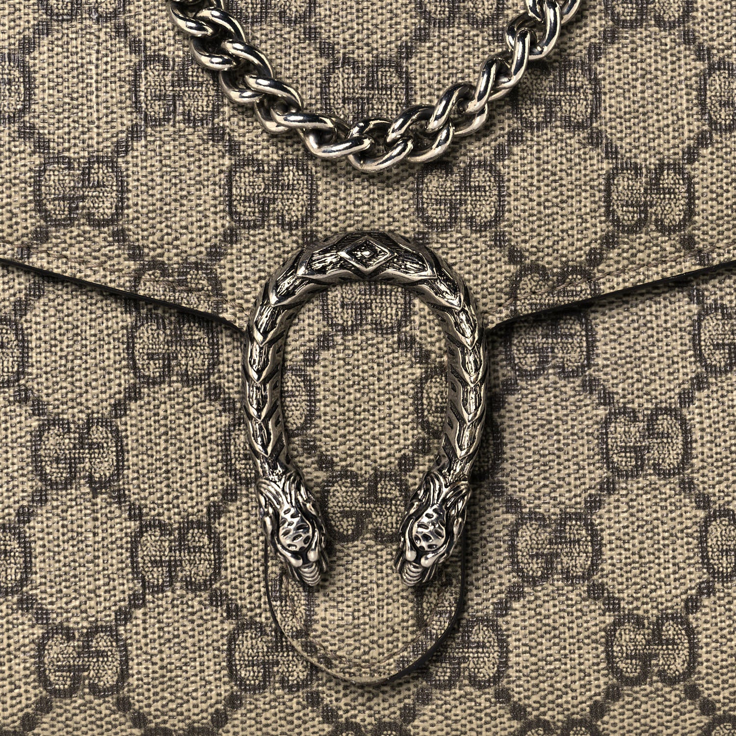 Gucci GG Supreme Monogram Mini Dionysus Chain Wallet Beige Taupe 7 of 15