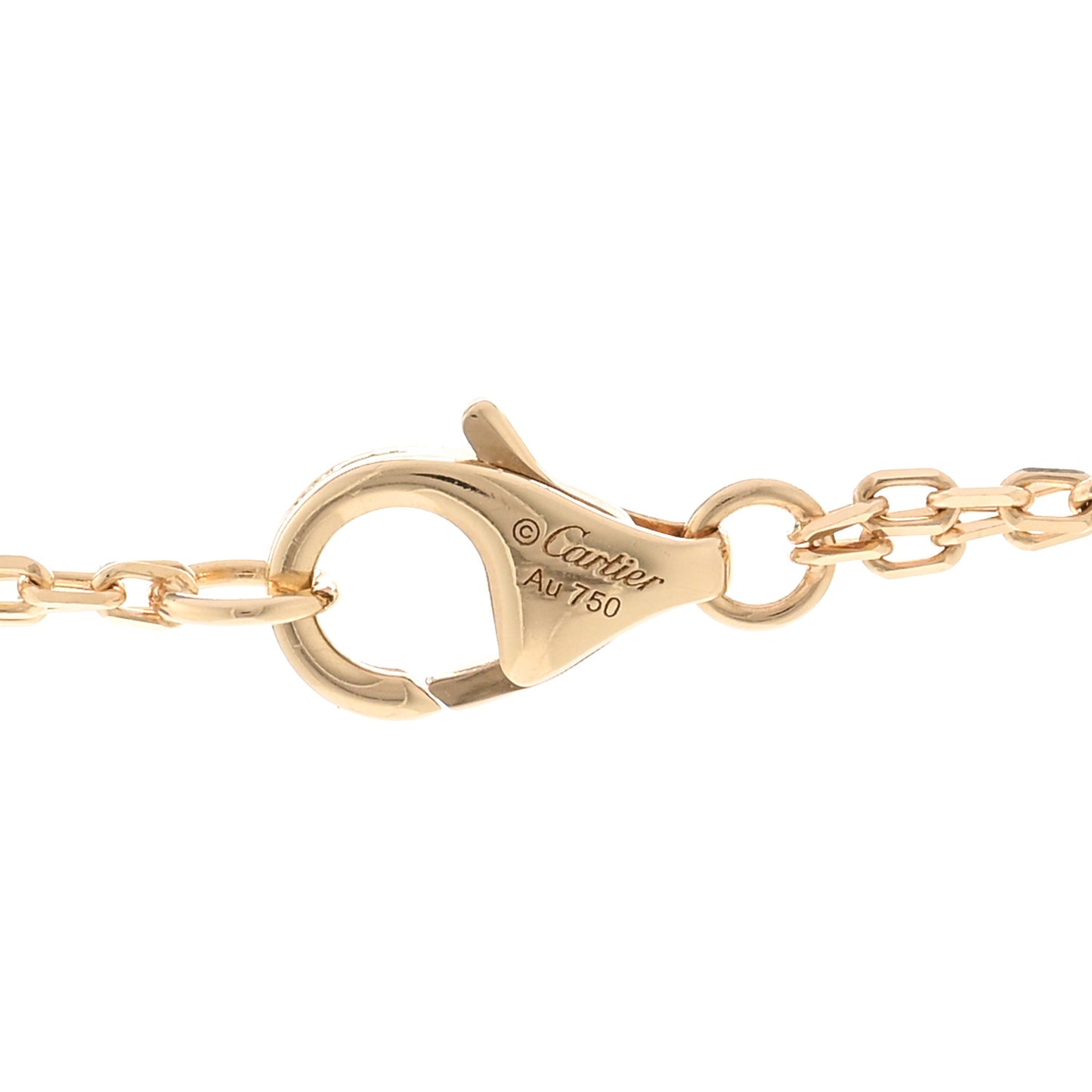 18K Yellow Gold 2 Diamond LOVE Necklace