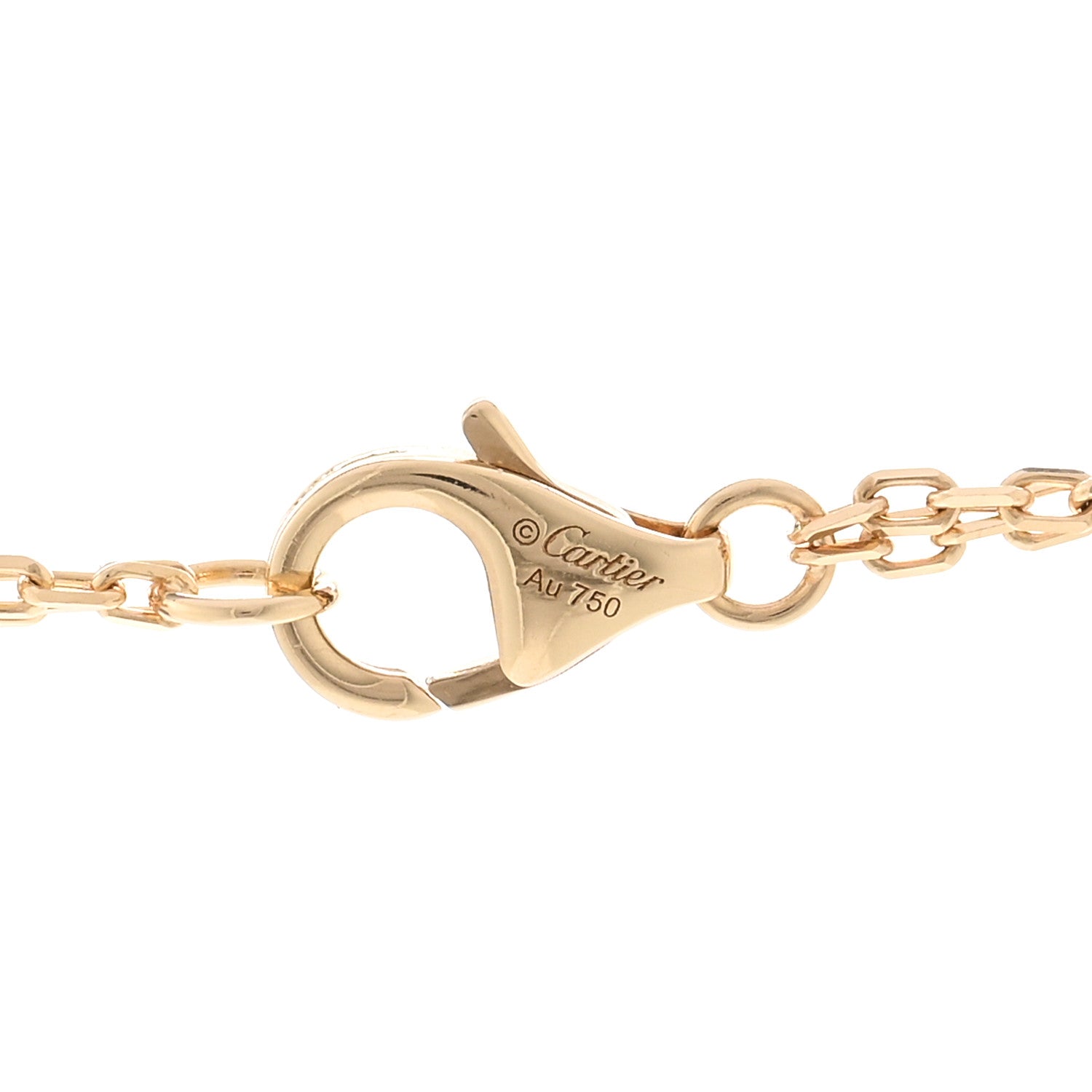 Cartier 18K Yellow Gold 2 Diamond LOVE Necklace 4 of 5