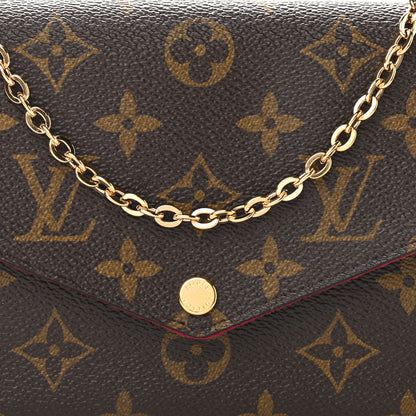 Louis Vuitton Monogram Pochette Felicie Chain Wallet Fuchsia 8 of 11