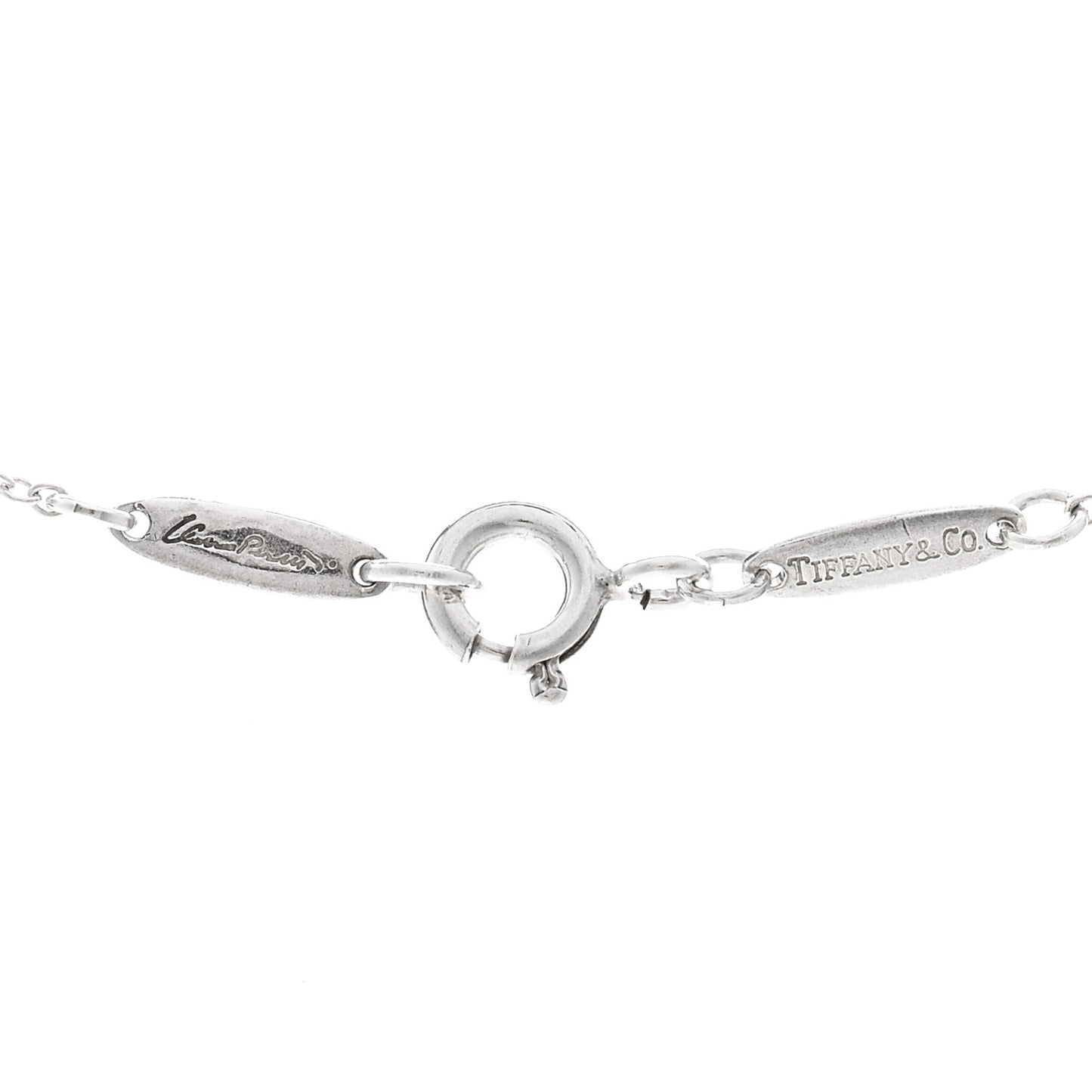 Sterling Silver 12mm Elsa Peretti Tear Drop Pendant Necklace