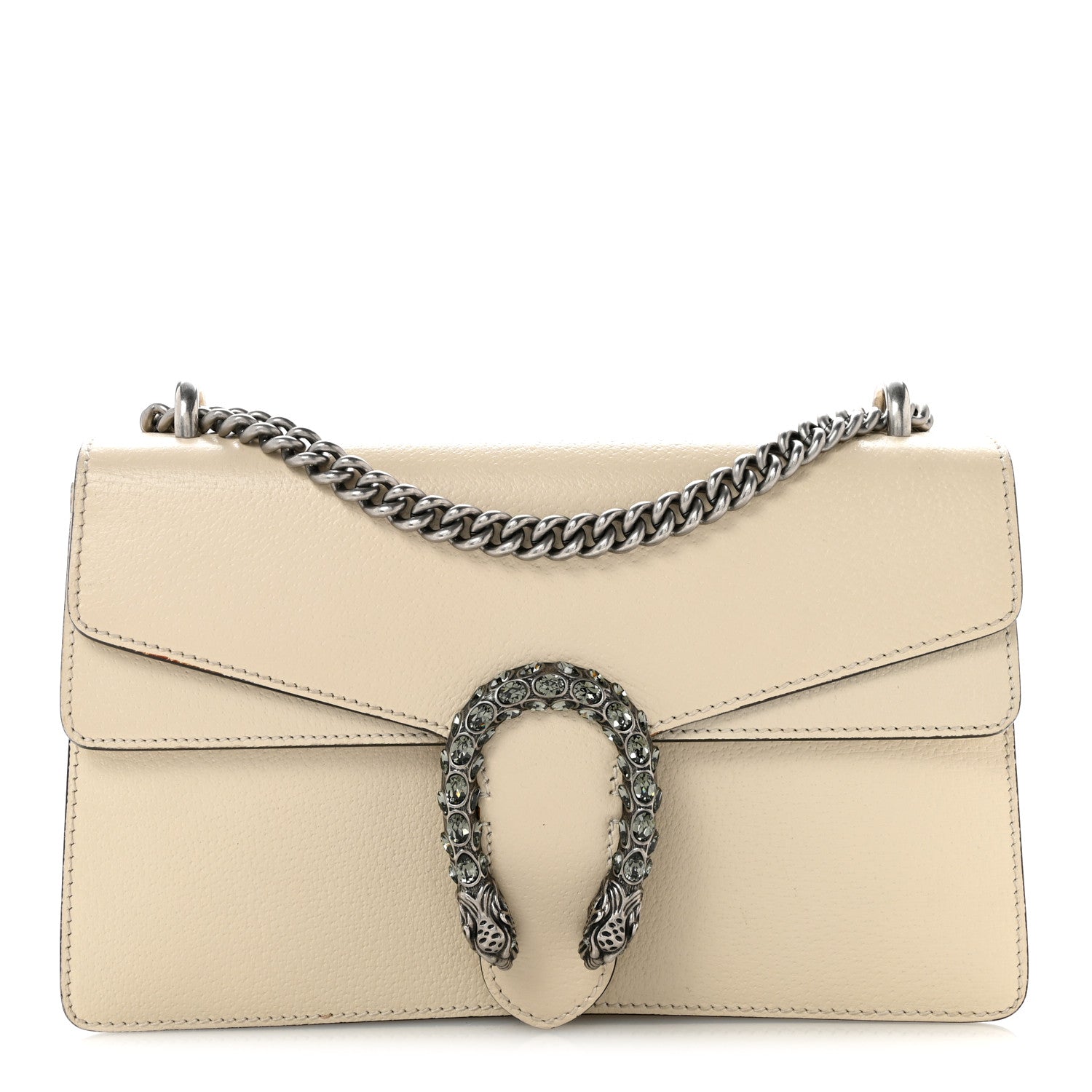 Gucci Textured Calfskin Crystal Small Dionysus Shoulder Bag Mystic White 1 of 13
