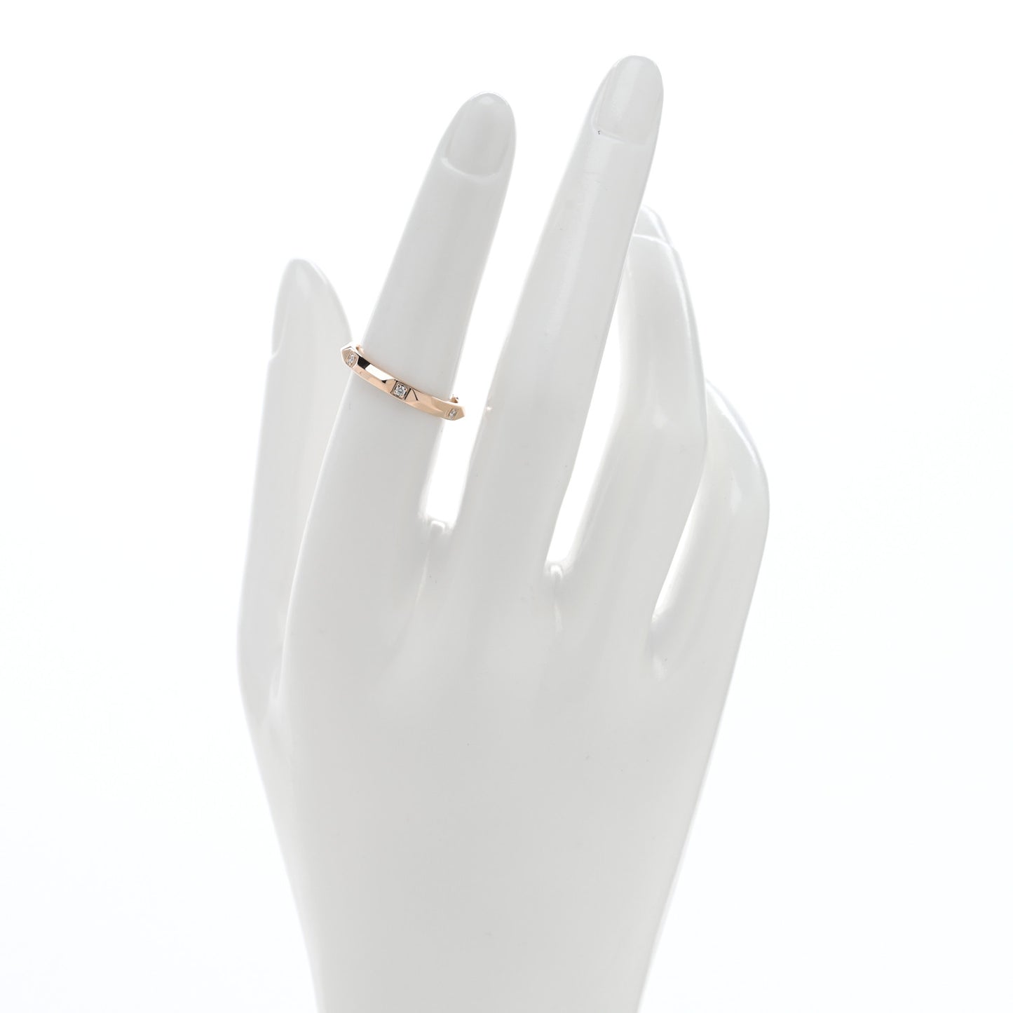 18K Rose Gold Diamond 2.5mm Tiffany True Band Ring 53 6.5