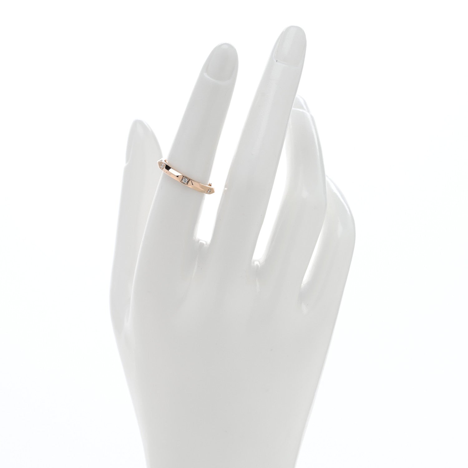 Tiffany 18K Rose Gold Diamond 2.5mm Tiffany True Band Ring 53 6.5 2 of 5